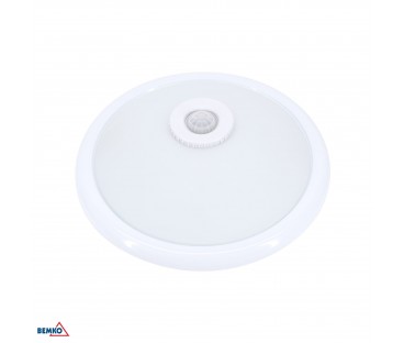 Plafoniera TAZAN Z CZUJ. PODCZER. 2X40W E27 IP20 sztkło+STAL+PLASTIK