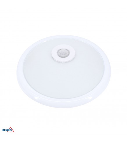 Plafoniera TAZAN Z CZUJ. PODCZER. 2X40W E27 IP20 sztkło+STAL+PLASTIK