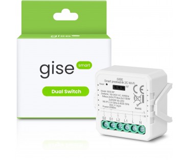 GISE Smart Podwójny moduł przekaźnikowy WiFi | Tuya | GDS-WF