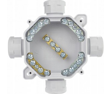 Puszka natynkowa hermetyczna PG16, IP 67 (5x4mm2), kolor szary PAWBOL A.0035