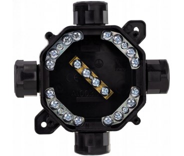 Puszka natynkowa hermetyczna PG16, IP 67 (5x4mm2), kolor czarny PAWBOL A.0035C