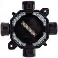Puszka natynkowa hermetyczna PG16, IP 67 (5x4mm2), kolor czarny PAWBOL A.0035C