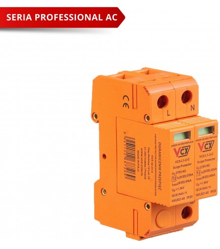 Ogranicznik przepięć klasy C 2P (T2) VCX Professional