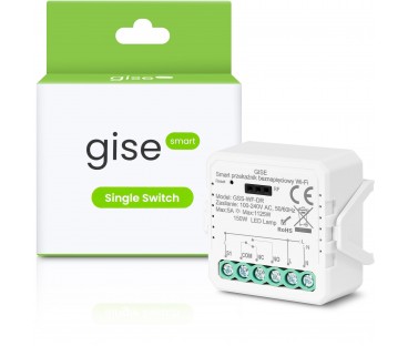 GISE Smart Pojedynczy moduł przekaźnikowy bezpotencjałowy WiFi | Tuya | GSS-WF-DR