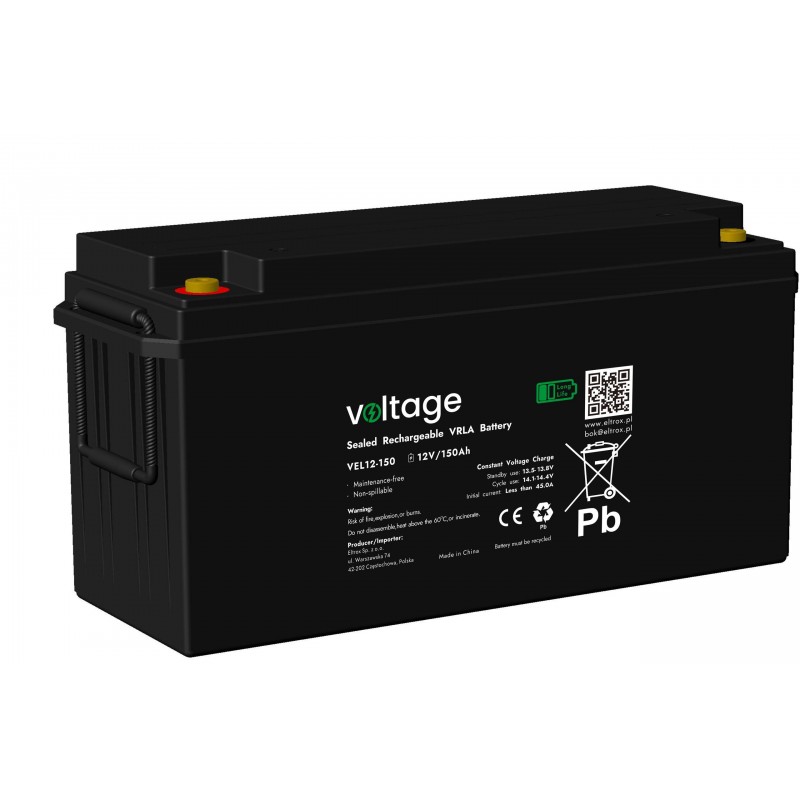 Akumulator AGM Voltage Long Life 12V 150Ah VEL12-150 (Żywotność 15 lat)