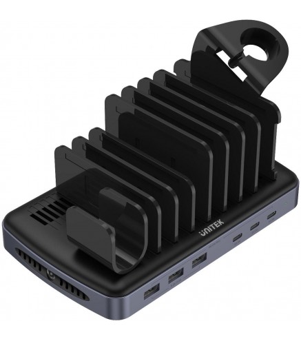 Unitek Stacja ładująca 3 x USB-A 20W, 3 x USB-C PD 60W, 80W