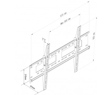 UCHWYT DO TV LCD/LED AR-88XL ART 37-100" 80KG reg. pion 37mm maxVESA 800x600