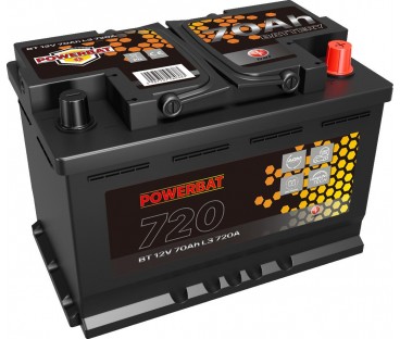 Akumulator AGM samochodowy START-STOP POWERBAT L3 12 V 70 Ah