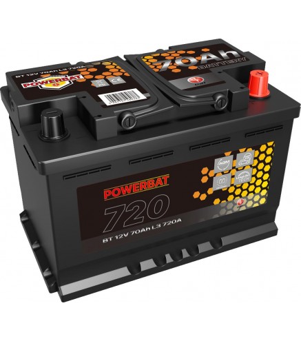 Akumulator AGM samochodowy START-STOP POWERBAT L3 12 V 70 Ah