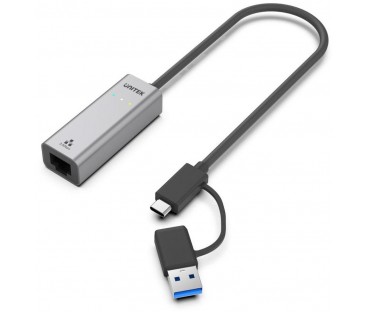 Unitek Hybrydowy adapter USB-C/USB-A do sieci
