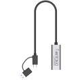 Unitek Hybrydowy adapter USB-C/USB-A do sieci Unitek Hybrydowy adapter USB-C/USB-A do sieci