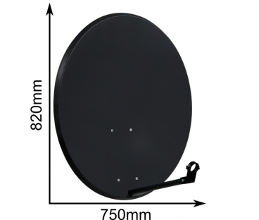 CZASZA ANTENA 80 CM CIEMNA (ASC-800M-C)