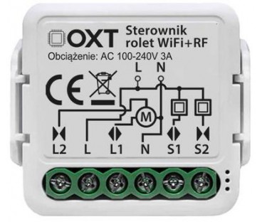 Moduł OXT mini sterownik rolet żaluzji kąt pochylenia lameli WiFi+RF TUYA T229