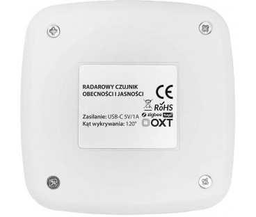 OXT Czujnik radar obecności jasności USB WiFi TUYA T155