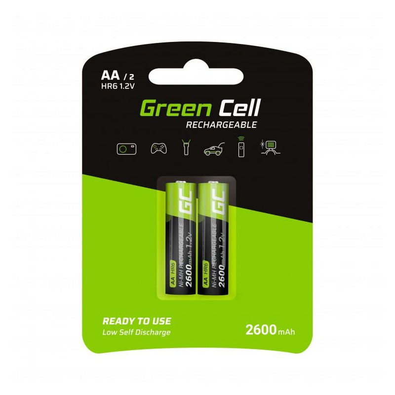 AKUMULATORKI Green Cell 2x AA HR6 2600mAh GR05 AKUMULATORKI Green Cell 2x AA HR6 2600mAh GR05