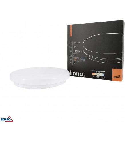 plafoniera LED FIONA 12W 3000/4000/6500K 1200LM IP20 biała