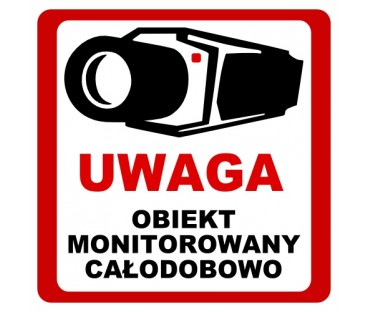 NAKLEJKA OBIEKT MONITOROWANY 20x20 6039