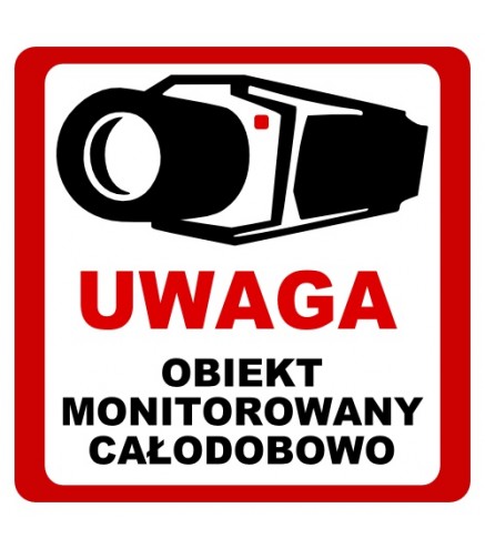 NAKLEJKA OBIEKT MONITOROWANY 20x20 6039