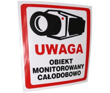NAKLEJKA OBIEKT MONITOROWANY 20x20 6039