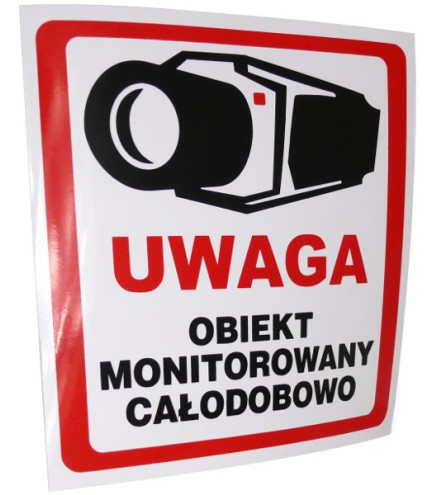 NAKLEJKA OBIEKT MONITOROWANY 20x20 6039