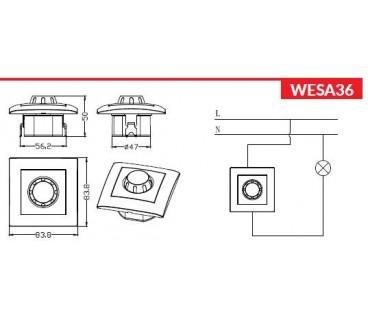 Gniazdo z klapką typ: schuko VCX WESA LC 18 Biały