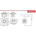 Gniazdo z klapką typ: schuko VCX WESA LC 18 Biały