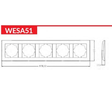 Ramka pięciokrotna VCX WESA LC-51
