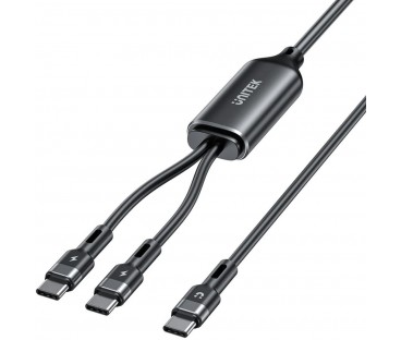 Unitek Kabel 2w1 USB-C PD 100W silikonowy 1,8 m