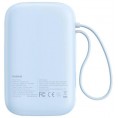 Powerbank Baseus QPow 2 10000mAh 30W z 2 wbudowanymi kablami USB-C - niebieski