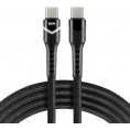 KABEL USB-C / USB-C RGB LED everActive CBB-1PDR 100cm 3A