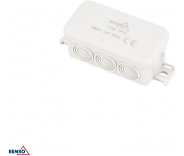 PUSZKA INSTALACYJNA NATYNKOWA 85x45x37MM IP55 8P JASNOSZARA E04-PI08-IP55