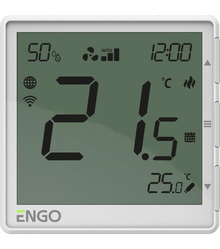 ENGO Controls EFAN-230W - Regulator klimakonwektorów, 230V, biały, Internetowy, podtynkowy , Wi-Fi