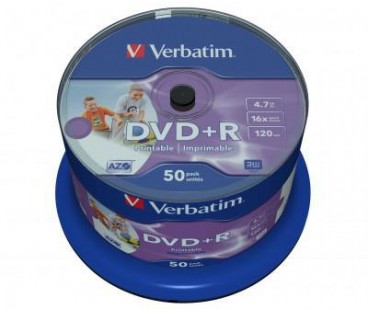 Płyty DVD+R Verbatim AZO Printable (50szt)