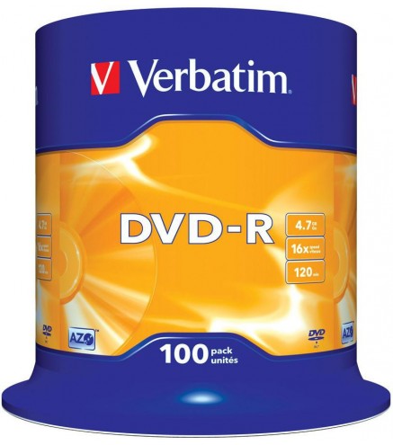 Płyty DVD-R Verbatim AZO (100szt)