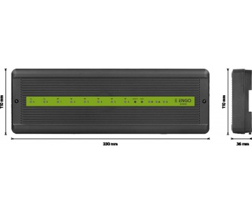 ENGO Controls ECB62-ZB - Listwa bezprzewodowa 6 stref + 2 strefy przewodowe, 230V, ZigBee, moduł pompy i kotła