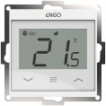 ENGO Controls E55-W - Regulator temperatury do ramki 55x55, 230V, biały, Internetowy, Wi-Fi