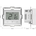 ENGO Controls E55-W - Regulator temperatury do ramki 55x55, 230V, biały, Internetowy, Wi-Fi