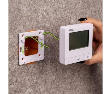 ENGO Controls E25-BATW - Regulator temperatury, bateryjny, biały, ZigBee/868MHz, natynkowy