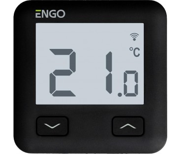 ENGO Controls E10-B - Regulator temperatury, 230V, czarny, Wi-Fi, Internetowy, podtynkowy