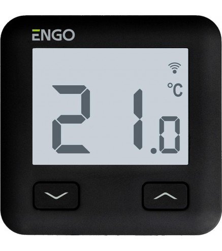 ENGO Controls E10-B - Regulator temperatury, 230V, czarny, Wi-Fi, Internetowy, podtynkowy
