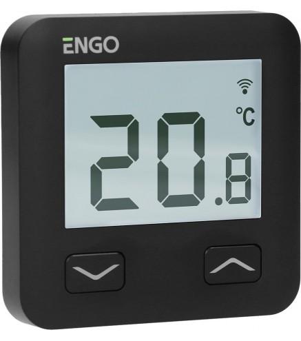 ENGO Controls E10-B - Regulator temperatury, 230V, czarny, Wi-Fi, Internetowy, podtynkowy