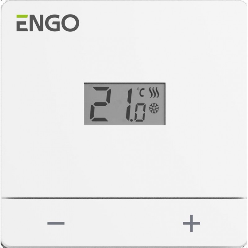 ENGO Controls EASY-230W - Regulator temperatury, 230V, biały, dobowy, natynkowy