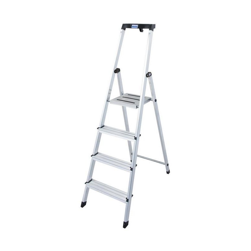Drabina aluminiowa jednostronna Krause SAFETY 1x4 z półką