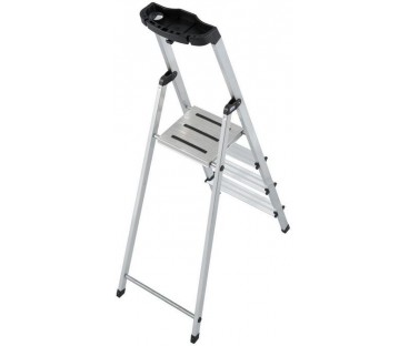 Drabina aluminiowa jednostronna Krause SAFETY 1x4 z półką