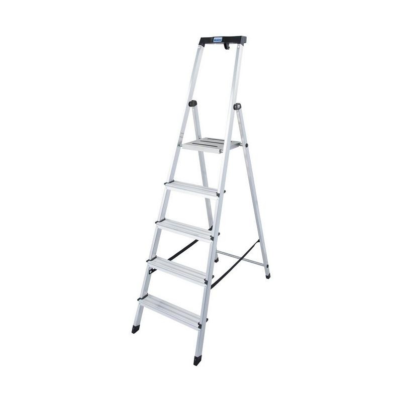 Drabina aluminiowa jednostronna Krause SAFETY 1x5 z półką