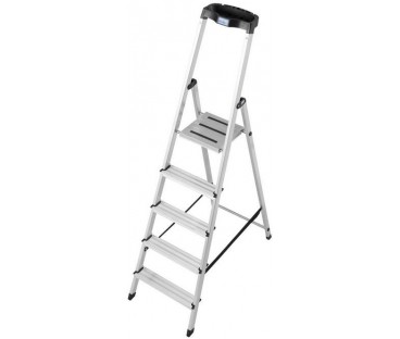 Drabina aluminiowa jednostronna Krause SAFETY 1x5 z półką