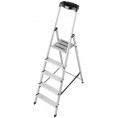 Drabina aluminiowa jednostronna Krause SAFETY 1x5 z półką