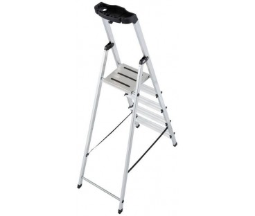 Drabina aluminiowa jednostronna Krause SAFETY 1x5 z półką