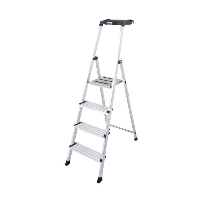 Drabina aluminiowa jednostronna Krause SECURY MultiGrip 1x4 z półką