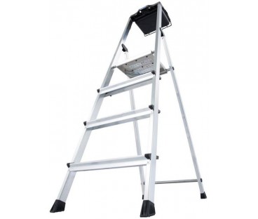 Drabina aluminiowa jednostronna Krause SECURY MultiGrip 1x4 z półką